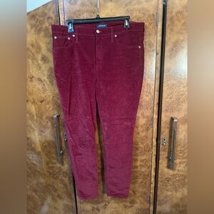 J. Crew Gorgeous Burgundy Velvet Pants
